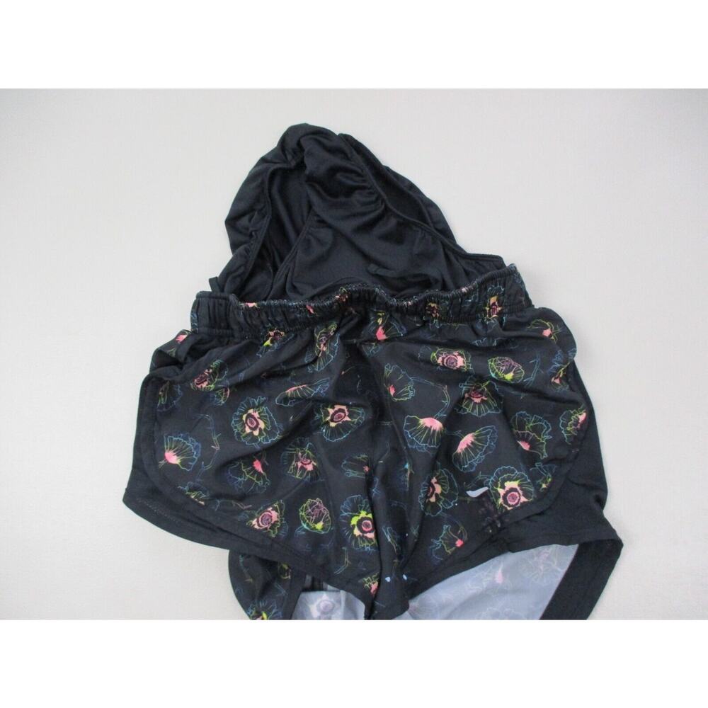 Nike Dri Fit Tempo Floral Print Running Shorts Womens XS Black Lined AH7124-011 - Picture 7 of 11